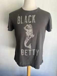 SOL ANGELES Official Men's "Black Betty" Mermaid Siren DISTRESSED T-Shirt Medium - Picture 1 of 5