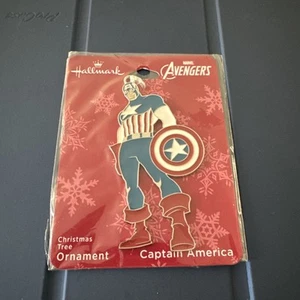 Hallmark Capitán América Metal Árbol de Navidad Adorno Marvel Vengadores SELLADO - Imagen 1 de 2