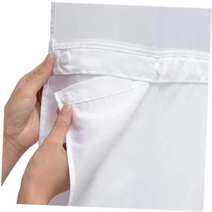Pack Hotel Fabric Snap in Shower Curtain Liner 70"W x 54"L (Pack of 1) 1 - Picture 1 of 7