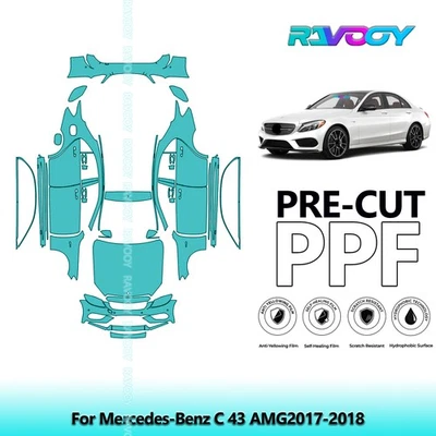 Película de protección de pintura precortada PPF para Mercedes-Benz C 43 AMG2017-2018 Foto 1 de 4