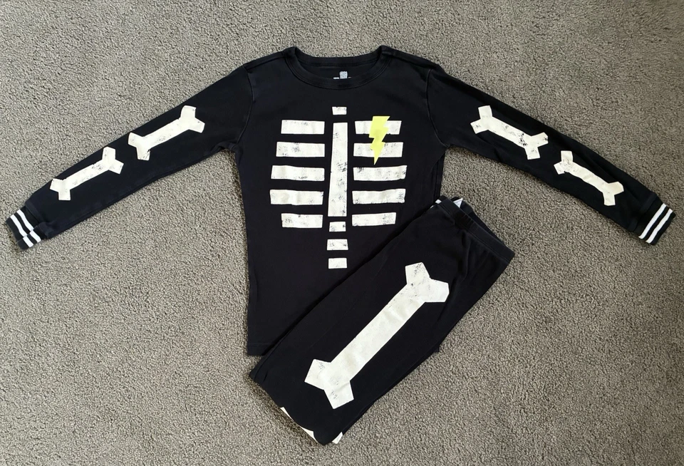 Pijama Gymboree Halloween Esqueleto Talla 14 Niño Niña Juvenil 100% Algodón *USADO EN EXCELENTE ESTADO* Foto 1 de 3
