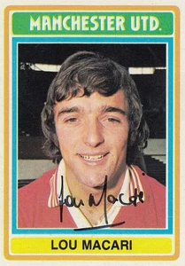 Vintage SIGNED TOPPS 1976/77 Trading Card LOU MACARI MAN UNITED - Picture 1 of 1