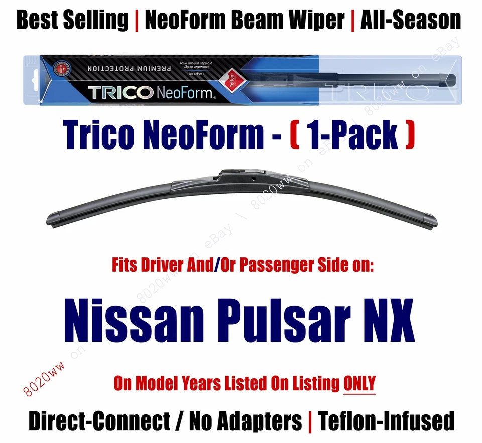(Cantidad 1) Escobilla limpiaparabrisas NeoForm súper premium para Nissan Pulsar NX 16200 1987-1990 Foto 1 de 1