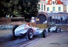 Print Turner Monaco F1 Grand Prix 1937 Mercedes #8 #10 Carraciola Brauchitsch