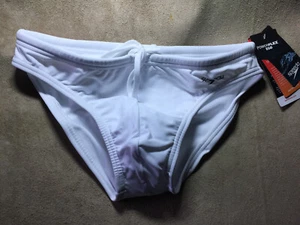 32" Speedo Power-Flex Eco Men's Lo Rise Tie String Bikini Swim Suit Fits 28 30 M - Picture 1 of 9