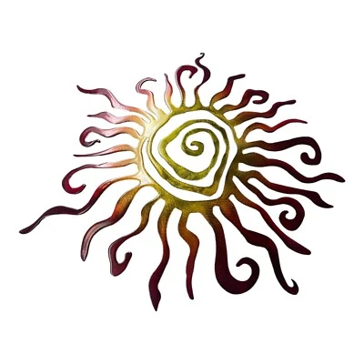 Fiery Arizona Sun - Arte de parede de metal - 17" x 17" - Imagem 1 de 4