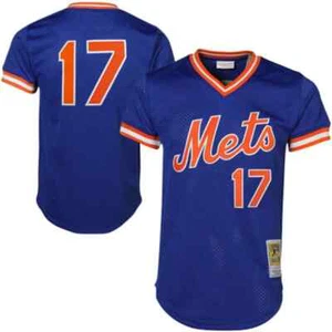 Camiseta deportiva de malla auténtica de Keith Hernandez Mitchell & Ness 1986 MLB de los New York Mets BP - Imagen 1 de 7