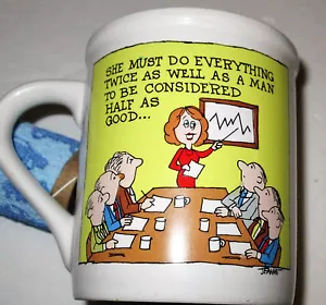Awesome Fun Message Mug Cup George Good "TWICE AS WELL, HALF AS GOOD AS MAN" - Picture 1 of 3