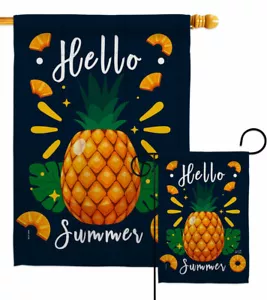 Piña Verano Jardín Bandera Frutas Comida Decorativa Pequeño Regalo Patio Casa Estandarte - Imagen 1 de 17