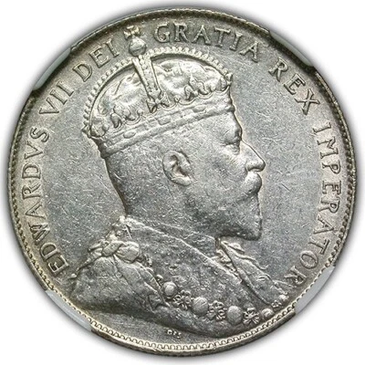 1908 Newfoundland 50 Cents - Silver - NGC AU55- Great Coin! - Image 1 of 4