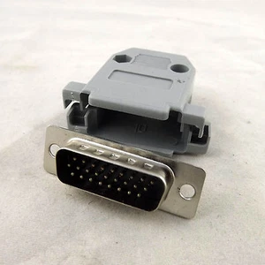 10pcs Gray DB26 Male 26 Pin 3 Rows D-SUB Connector Plastic Hood Cover Backshell - Picture 1 of 6