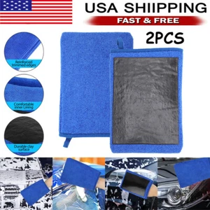 Microfiber Clay Bar Mitt Towel Auto Car Detailing Cleaning Wash Gloves Cloth Rag - Picture 1 of 16