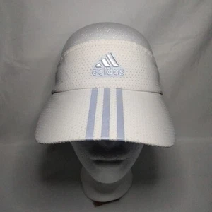 Adidas Adizero adjustable Visor Strap Back With Reflector Striped White - Picture 1 of 12