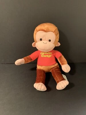 "Juguete de peluche Kellytoy Curious George con camisa roja mono marrón relleno 12""" Foto 1 de 4