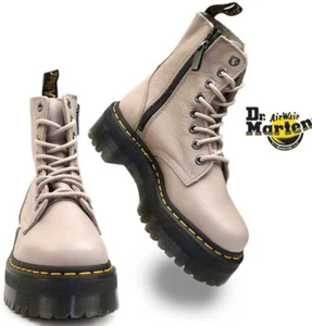 Dr. Martens Jadon III Pisa taupe Leder Plateau Stiefel Damengröße 7L 6M NEU - Bild 1 von 13
