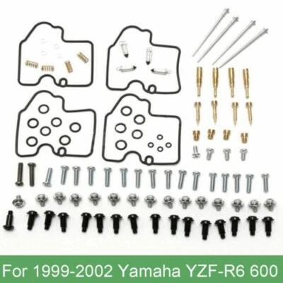 Kit de reparación de carburador de 4 juegos para Yamaha YZF-R6 YZF R6 600 1999 2000 2001 2002 Foto 1 de 4