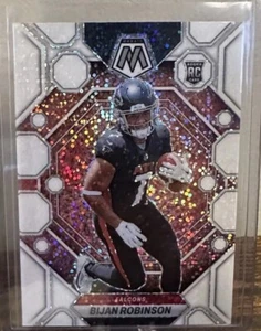 2023 Panini Mosaik weiß funkelnd Prizm #284 Bijan Robinson Falcons RC Rookie - Bild 1 von 2