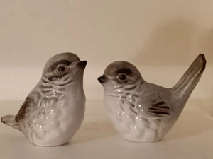 Pair Of Stone Sparrows Figurines Howard Pierce - Picture 1 of 6