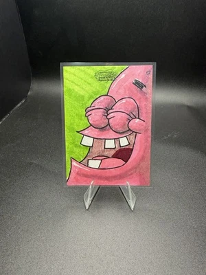 2025 Topps Chrome SpongeBob Sketch Card Patrick Star Autograph  1/1  Laughing - Image 1 of 2
