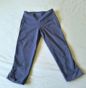 Victoria Secret Capri Knockout Women Activewear Legging Purple XS Mesh Insert - Picture 1 of 7