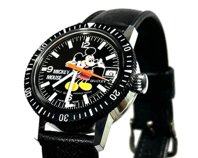 Винтажные наручные часы Disney Mickey Mouse от Bradley 1960-е из старых запасов - Изображение 1 из 4