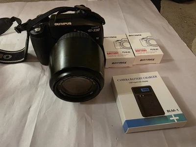 Cámara digital Olympus EVOLT E-330 SLR 7,5 MP 40-15 mm f3,5-4,5 lente probada funciona Foto 1 de 4