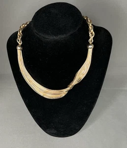 Vintage Signed Napier Wire Wrap Collar Runway Couture Statement Necklace - Picture 1 of 6
