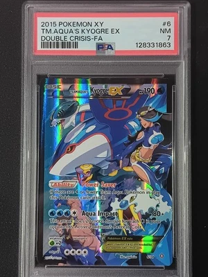Team Aqua's Kyogre EX 6/34 XY Double Crisis 2015 PSA 7 - Image 1 of 3
