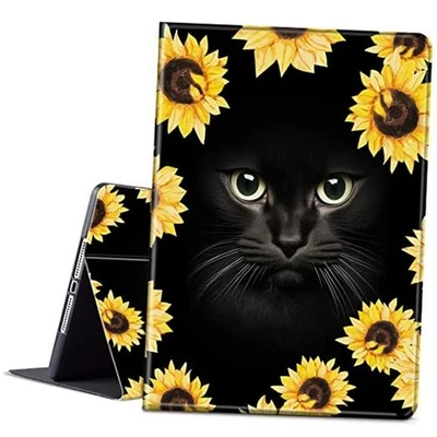 Funda para iPad mini 6, para iPad mini 7 para iPad Mini 6 Girasol y Gato Negro Foto 1 de 4