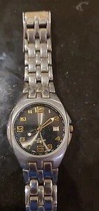 Lässige seltene Advance 55060W silberfarbene Quarzuhr Edelstahlarmband. - Bild 1 von 10