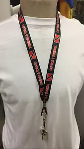 TRINIDAD & TOBAGO FLAG CARNIVAL LANYARD & WHISTLE 84cms x 2cms (33" x 3/4" ) - Picture 1 of 1