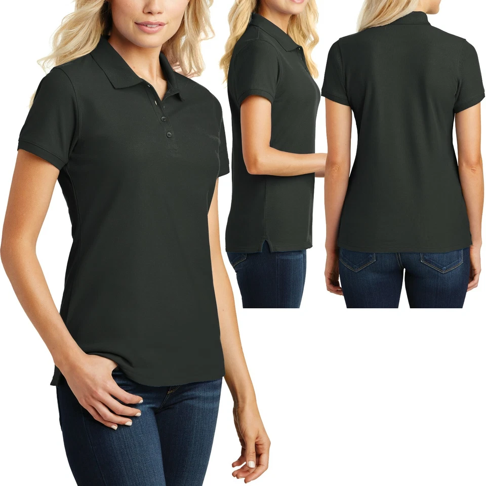 Camisa Polo Damas Talla Grande Algodón/Poliéster 4 Botones Mujer Top XL 2XL 3XL 4XL NUEVA Foto 1 de 1