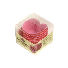 Eddingtons Silicone Heart Muffin Cups Set of 12 - Valentines Cupcake Baking Cup