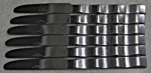 set of 6 DINNER KNIVES Farberware ROLLERCOASTER Stainless Flatware 8 7/8" - Picture 1 of 5