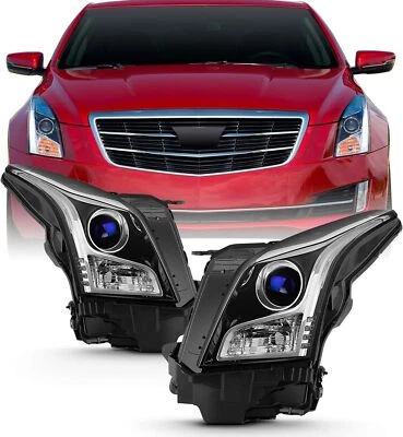 Headlights Assembly For 2013-2018 Cadillac ATS Projector Type Left+Right Pair - Image 1 of 4