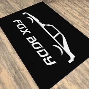 Fox Body Rug,Car Lover Gift,Mustang Decor,Garage Floor Mat,Racing Style,Auto Rug - Picture 1 of 12