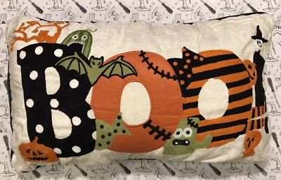 Almohada de Halloween BOO Fantasma Murciélago Jack O Linterna Vacaciones Hogar Ropa de Cama Decoración Foto 1 de 2