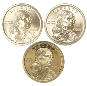 2000 P  D & S Sacagawea Dollar In Mint Cello + PROOF (BEAUTIFUL COINS) - Picture 1 of 5