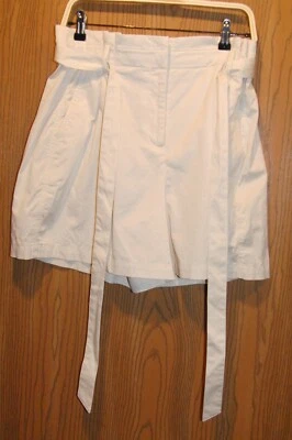 Pantalones cortos con cinturón J CREW para mujer blanco roto mezcla de algodón talla 12 Foto 1 de 4