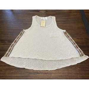 Damen Vintage Havanna strukturiertes Tank Navajo Detail Seiten Large neu mit Etikett Cavender’s - Bild 1 von 7
