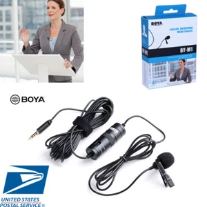BOYA BY-M1 3.5mm Lavalier Condenser Microphone for Smartphone DSLR Cameras Sales - Picture 1 of 9
