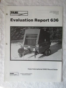 1990 CASEIH Case International 8460 Rundballenpresse Bewertungsbericht Datenbroschüre - Bild 1 von 8