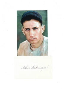 Charlie Gehringer Detroit Tigers Signed Index Card W/Photo W/Our COA JP - Picture 1 of 1