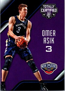 2015-16 Panini Totally Certified Mirror Purple Omer Asik 50/50 New Orleans