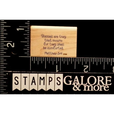 Stampendous Rubber Stamps UJ007 MATHEW 5:4 BLESSED ARE THEY THAT MOURN #T35 — 第 1/2 张图片