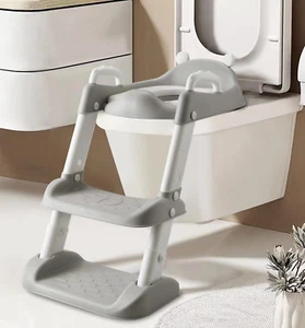 Toilet Potty Training Seat with Step Stool Ladder, Comfortable Safe Potty Seat w - Picture 1 of 9