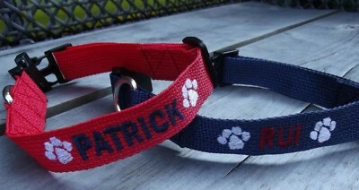 Personalized Dog Collar with Name Phone Number & Design Custom made Dog Collar  - Image 1 of 4