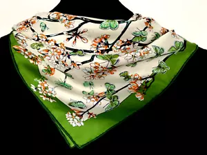26"x26" Frühlingsdruck reine Maulbeer Köper Seide 14momme doppelseitiger Schal 65x65cm5-3 - Bild 1 von 5