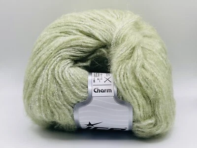 Water Green, Silver 83307 Ice Yarns DK Mohair Wool Blend w/ Sparkle 50gr 218yds - Image 1 of 4