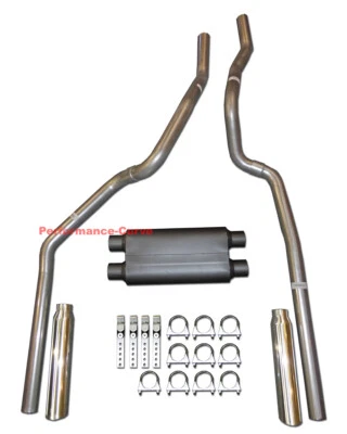 Camioneta Chevrolet GMC 96-99 5,7 L mandril escape doble con silenciador de 3 cámaras Foto 1 de 3